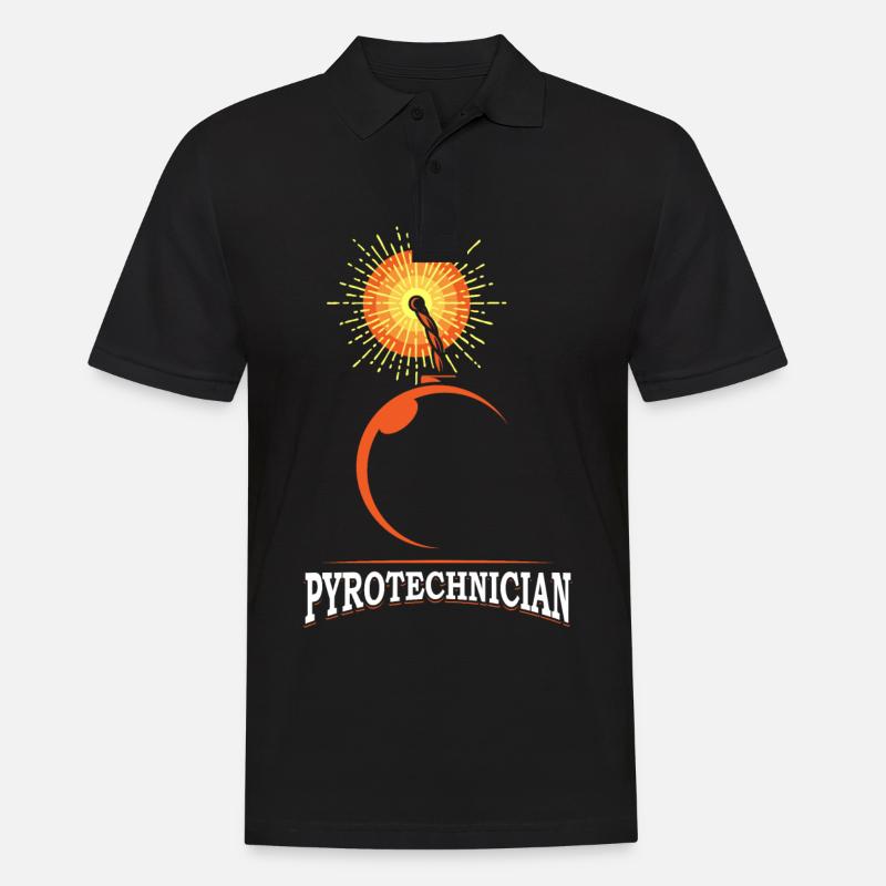 PYROTECHNIKER Pyro Techniker Feuerwerk Feuerwerker - Männer Poloshirt - Schwarz