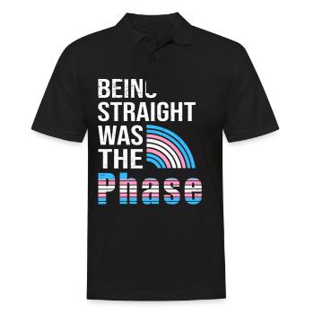 Transsexuell Regenbogen Monat Gay Pride Trans LGBT - Männer Poloshirt - Schwarz - Vorne - Kai (181cm)