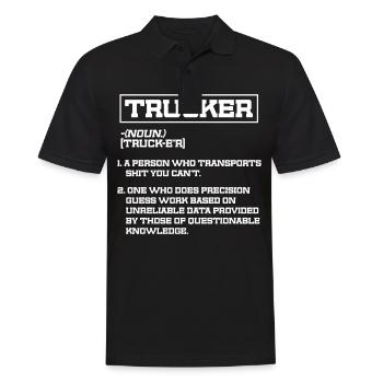 Truck driver Truck driver Truck driver Trucker - Men's Polo Shirt - black - Front - Kai (181cm)