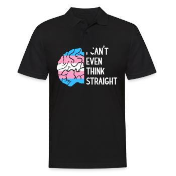LGBT Transgenre Mois Trans Gay Cerveau Pride - Polo Homme - noir - Devant - Kai (181cm)