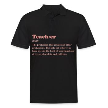 TEACHER NOUN Professeur Sort Professeur Drôle Meilleur - Polo Homme - noir - Devant - Kai (181cm)