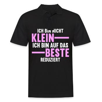 Ich bin nicht klein ich bin auf das beste - Männer Poloshirt - Schwarz - Vorne - Kai (181cm)