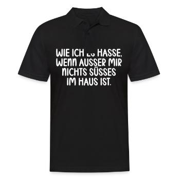 Wie ich es hasse wenn ausser mir nichts süßes im - Männer Poloshirt - Schwarz - Vorne - Kai (181cm)