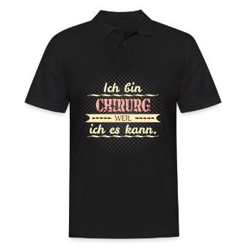 chirurg weil ich es kann - Männer Poloshirt - Schwarz - Vorne - Kai (181cm)