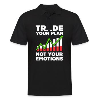 Stock Trading Trade Your Plan Not Your Emotions - Men's Polo Shirt - black - Front - Kai (181cm)