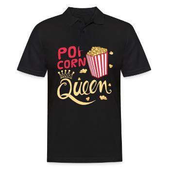 Popcorn - Männer Poloshirt - Schwarz - Vorne - Kai (181cm)