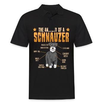 Cadeau d'anatomie pour amoureux des chiens Schnauzer - Polo Homme - noir - Devant - Kai (181cm)