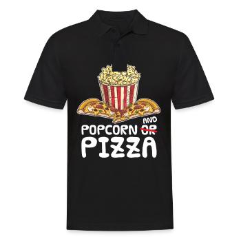 Popcorn - Männer Poloshirt - Schwarz - Vorne - Kai (181cm)
