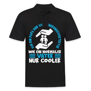 Versicherung Versicherungsvertreter Berater - Männer Poloshirt - Schwarz - Vorne - Kai (181cm)