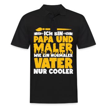 Maler Lackierer Geselle Malermeister - Männer Poloshirt - Schwarz - Vorne - Kai (181cm)