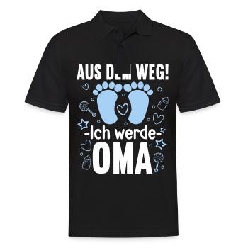 Aus dem Weg ich werde Oma von einem Jungen - Männer Poloshirt - Schwarz - Vorne - Kai (181cm)