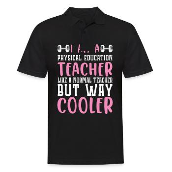 Physical education teachers Physical education teachers Physical education - Men's Polo Shirt - black - Front - Kai (181cm)