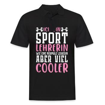 Sportlehrer Sport Lehrer Sportunterricht - Männer Poloshirt - Schwarz - Vorne - Kai (181cm)