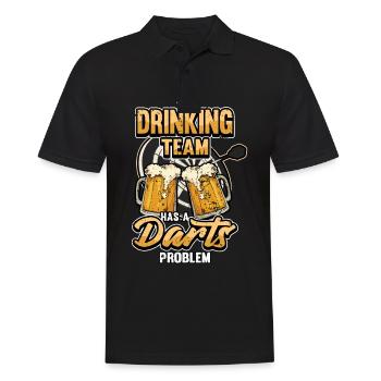 Fléchettes Fléchettes Fléchettes jeu de fléchettes Sport Bière cadeau - Polo Homme - noir - Devant - Kai (181cm)