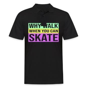 Patins à roulettes rétro Coloré Rengain - Polo Homme - noir - Devant - Kai (181cm)