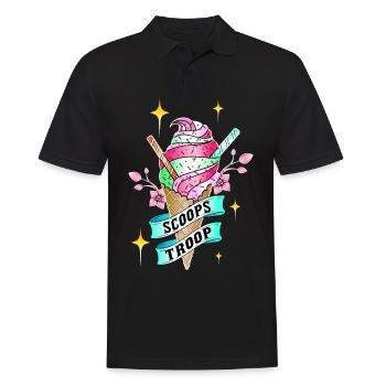 Eis Eiscreme - Männer Poloshirt - Schwarz - Vorne - Kai (181cm)