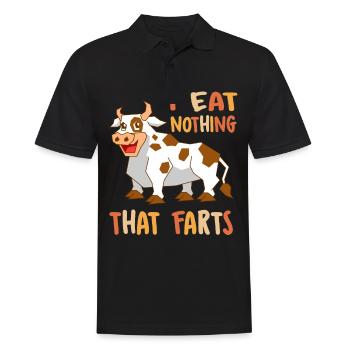 Vegan Veganer - Polo Homme - noir - Devant - Kai (181cm)