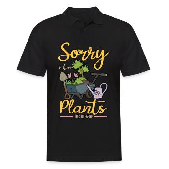 Gärtner Pflanzen Tomaten Gießkanne Spruch Geschenk - Männer Poloshirt - Schwarz - Vorne - Kai (181cm)