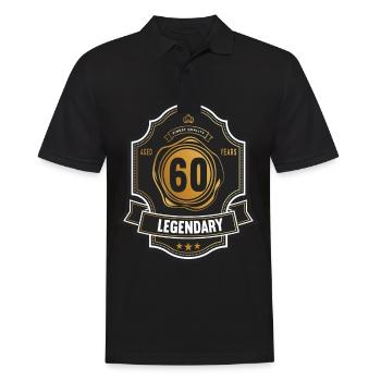 60. Geburtstag 60 Jahre Whiskey Whisky Label - Männer Poloshirt - Schwarz - Vorne - Kai (181cm)