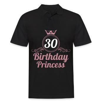 30. Geburtstag 30 Jahre 30er Birthday Princess - Männer Poloshirt - Schwarz - Vorne - Kai (181cm)
