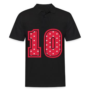 ICH BIN 10 JAHRE 10 Geburtstag Mädchen Retro - Männer Poloshirt - Schwarz - Vorne - Kai (181cm)