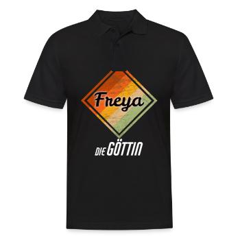 Freya - Männer Poloshirt - Schwarz - Vorne - Kai (181cm)