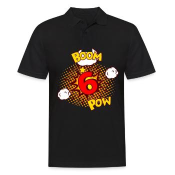 BD ANNIVERSAIRE 6 ans garçon 6 ans - Polo Homme - noir - Devant - Kai (181cm)