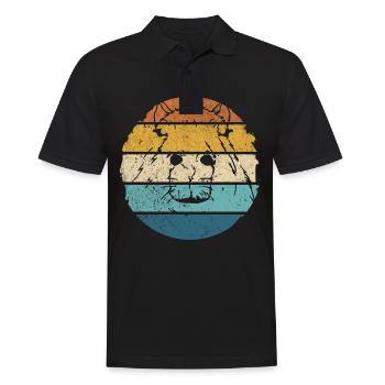 Retro Capybara Vintage Cochon d’eau rongeur - Polo Homme - noir - Devant - Kai (181cm)