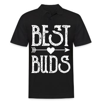 Best Buds Bester Freund Freundschaft Sprüche - Männer Poloshirt - Schwarz - Vorne - Kai (181cm)