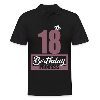 18. Geburtstag 18 Jahre 18er Birthday Princess - Männer Poloshirt - Schwarz - Vorne - Kai (181cm)