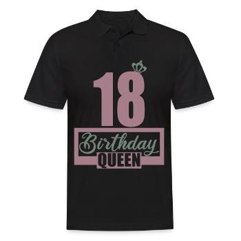 18. Geburtstag 18 Jahre 18er Birthday Queen - Männer Poloshirt - Schwarz - Vorne - Kai (181cm)