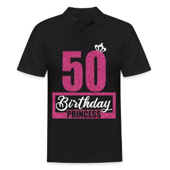 50e anniversaire 50 ans 50 anniversaire des 50 ans - Polo Homme - noir - Devant - Kai (181cm)