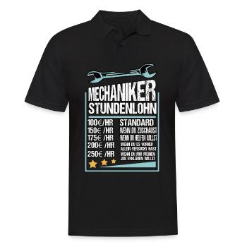 KFZ Auto Mechaniker Beruf Lustig Spruch Geschenk - Männer Poloshirt - Schwarz - Vorne - Kai (181cm)