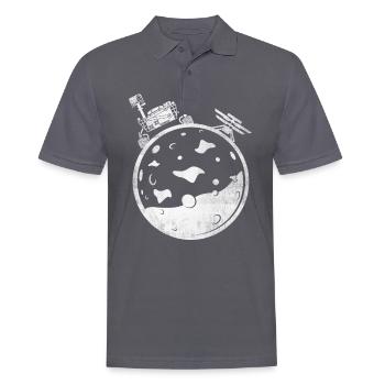 Mars Planet Espace Spatial - Polo Homme - charbon - Devant - Nico (186cm)