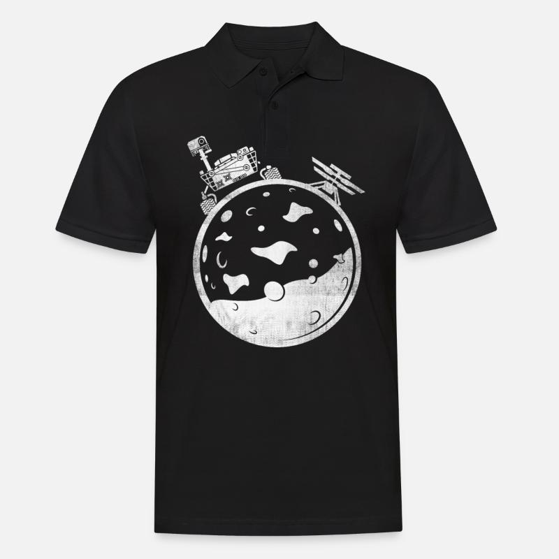 Mars Planet Space Space - Men's Polo Shirt - black