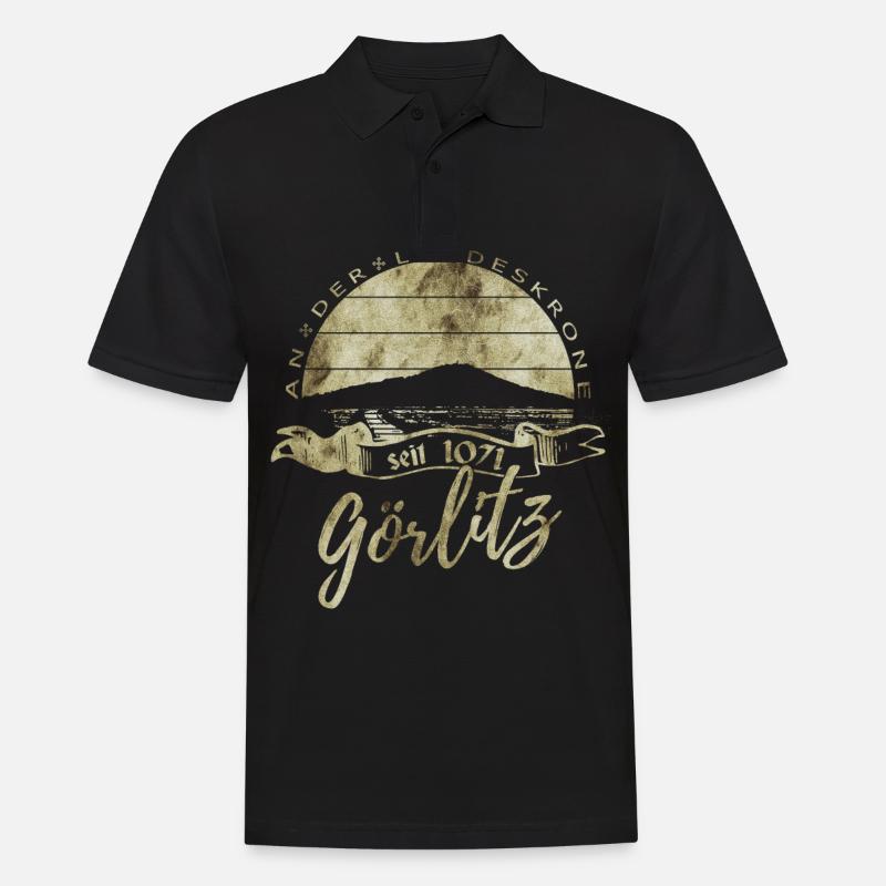 Görlitz retro - Männer Poloshirt - Schwarz