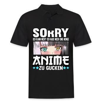 Anime Otaku Weeb Merch Figur Cosplay Manga Lustig - Männer Poloshirt - Schwarz - Vorne - Kai (181cm)
