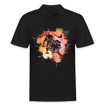 Lion Signe astrologique Horoscope Astrologie - Polo Homme - noir - Devant - Kai (181cm)