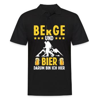 Wandern Trekking Wanderer - Männer Poloshirt - Schwarz - Vorne - Kai (181cm)