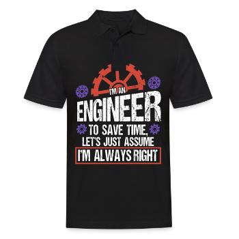 Ingénieur Chantier Architecte Profession Travail Drôle - Polo Homme - noir - Devant - Kai (181cm)