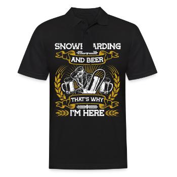 Snowboard Snowboarder Snowboarding - Men's Polo Shirt - black - Front - Kai (181cm)