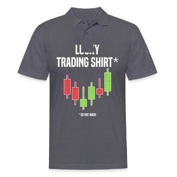 Shareholder Share Trading Candles Exchange Stock Market - Men's Polo Shirt - charcoal grey - Front - Nico (186cm)