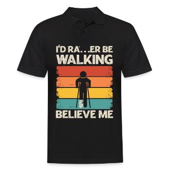 Knochenbruch Spruch für einen Freund mit einem - Männer Poloshirt - Schwarz - Vorne - Kai (181cm)