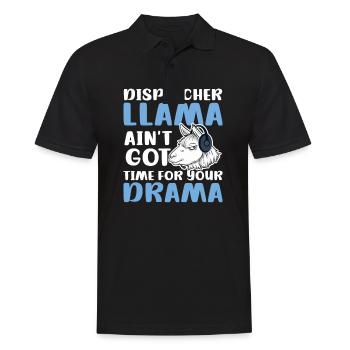 Dispatcher Dispatcher Llama - Men's Polo Shirt - black - Front - Kai (181cm)