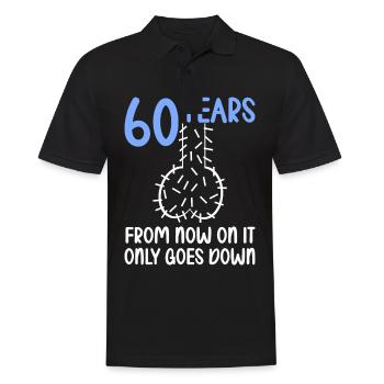 60 years of gravity it goes down 60 years 60. - Men's Polo Shirt - black - Front - Kai (181cm)