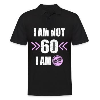 I'm i am Not 60 I'm 59 + Tax 60th birthday - Men's Polo Shirt - black - Front - Kai (181cm)
