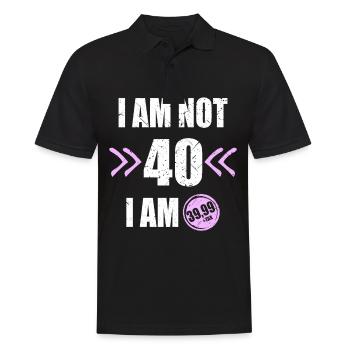 I'm i am Not 40 I'm 39 + Tax 40th birthday - Men's Polo Shirt - black - Front - Kai (181cm)