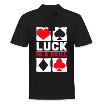 Poker Pokerspieler Texas Holdem - Männer Poloshirt - Schwarz - Vorne - Kai (181cm)