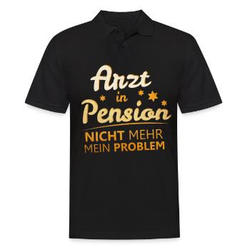 Arzt Ruhestand Rente - Männer Poloshirt - Schwarz - Vorne - Kai (181cm)