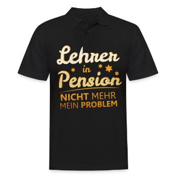 Lehrer Ruhestand Rente - Männer Poloshirt - Schwarz - Vorne - Kai (181cm)